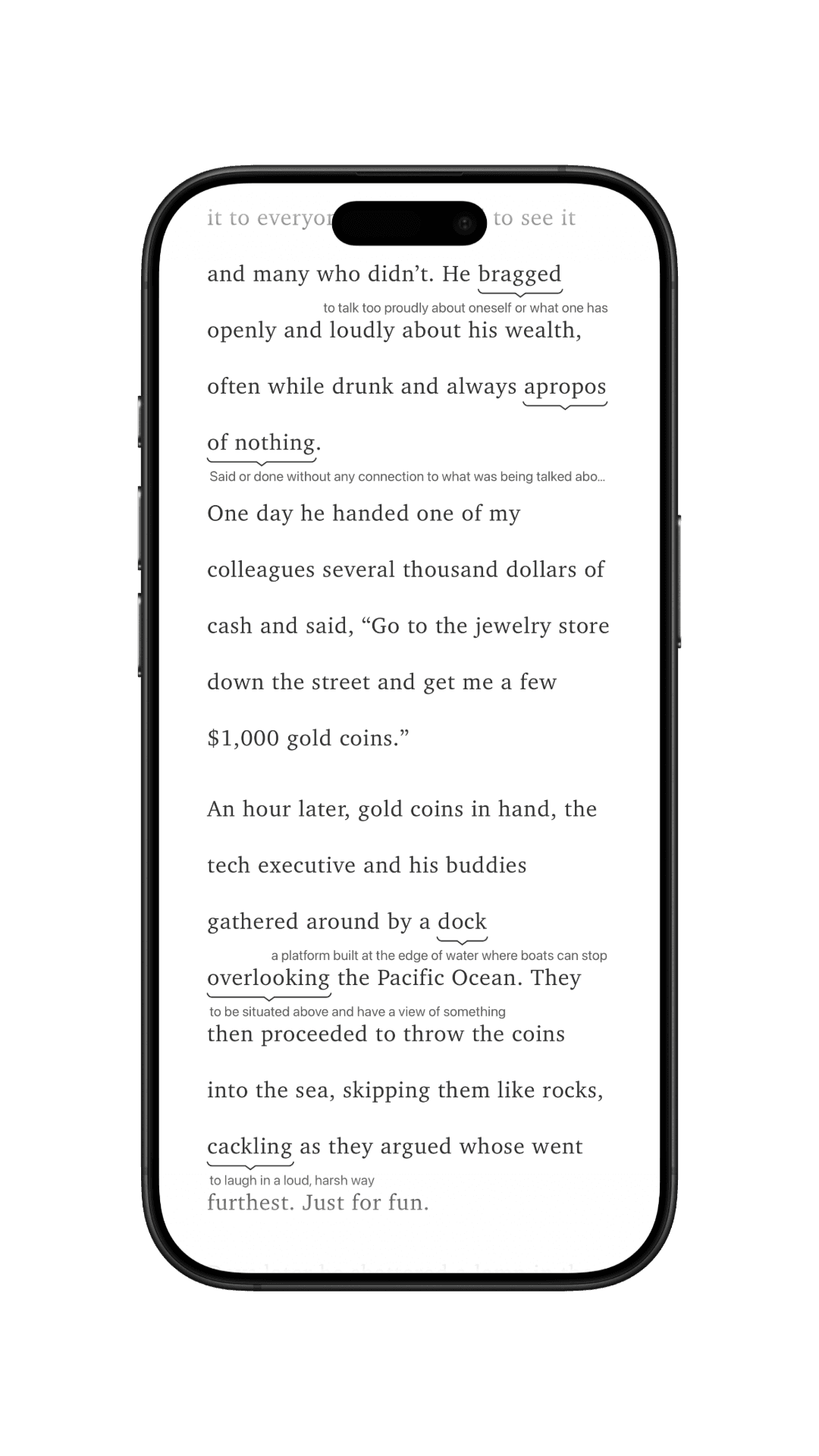 DexSpeak · Inline meanings